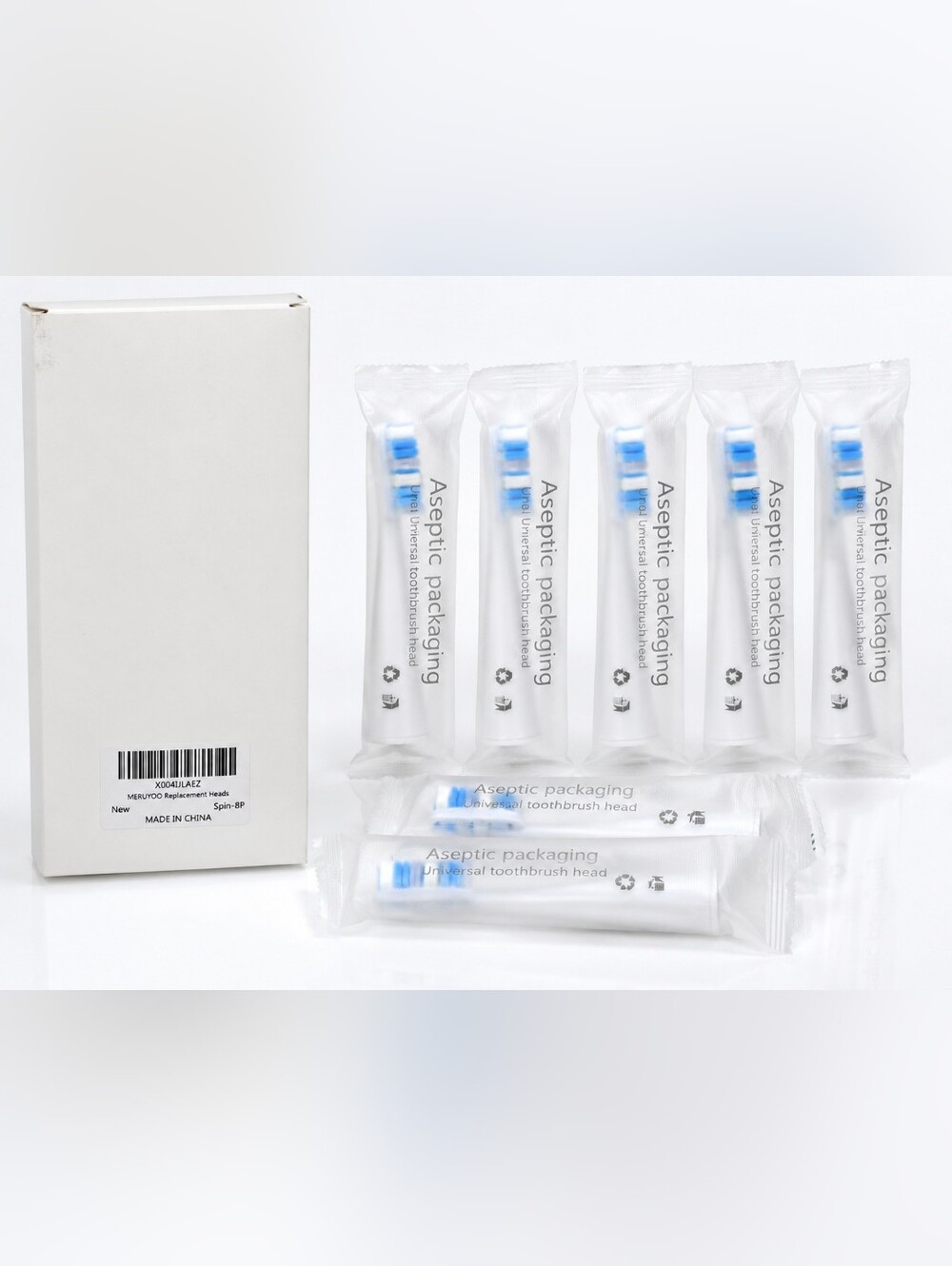 Replacement Toothbrush Heads Spin-8P Universal Electric Brush Heads‎ 8Pk
